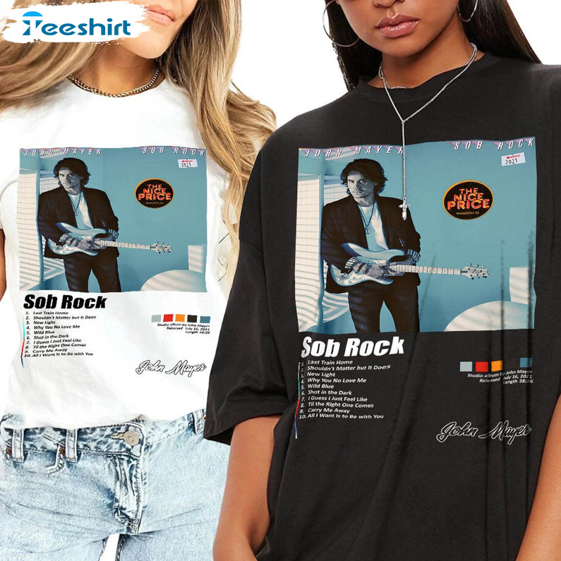 John Mayer Sob Rock Album Tracklist Shirt, Vintage Tee Tops Unisex Hoodie