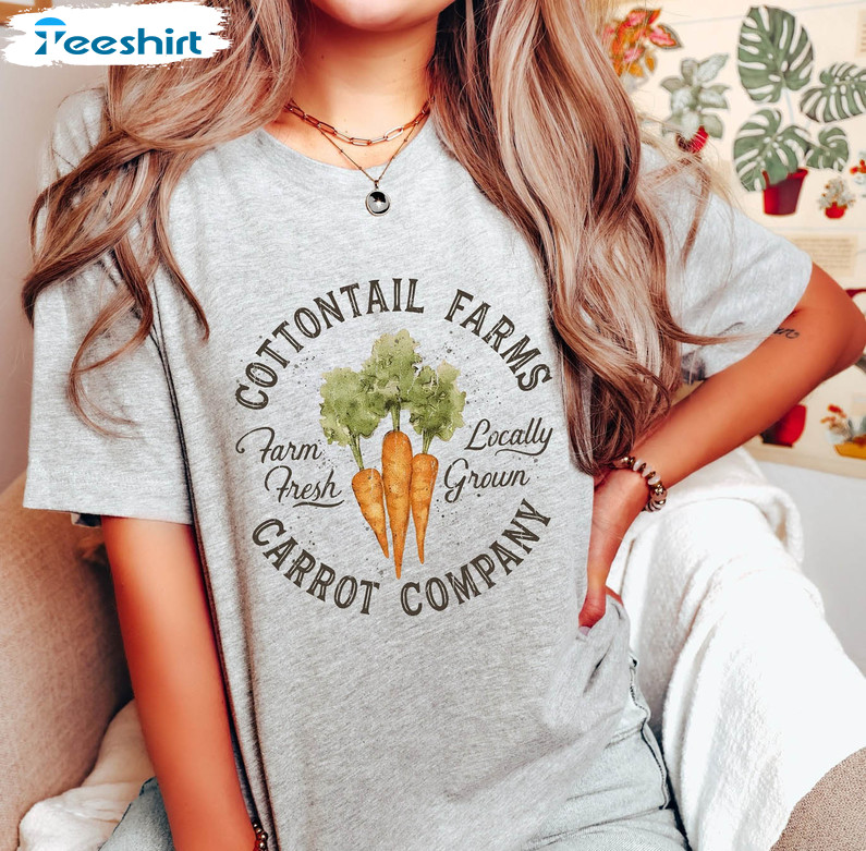 Cottontail Farms Carrot Company Shirt, Happy Easter Bunny Short Sleeve Unisex T-shirt