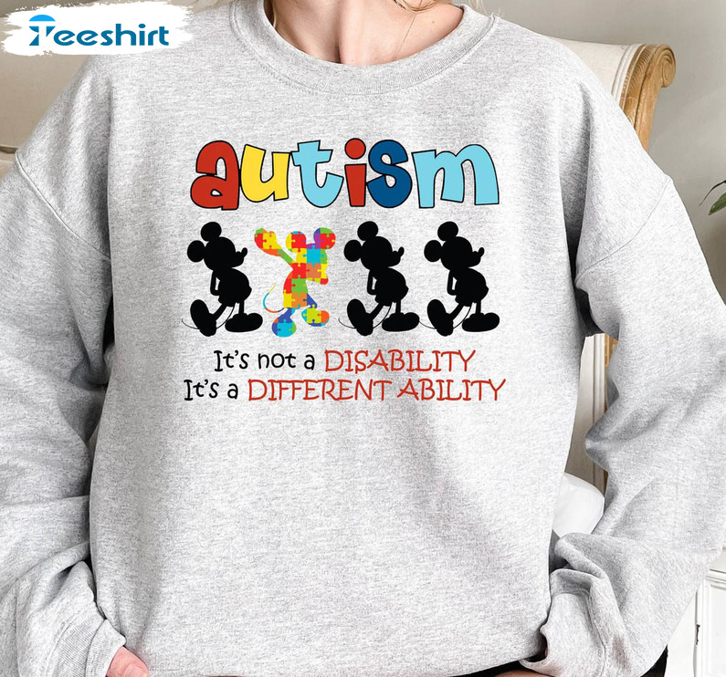 Autism It's Not A Disability It's A Different Ability Shirt, Vintage Special Education Unisex Hoodie Long Sleeve