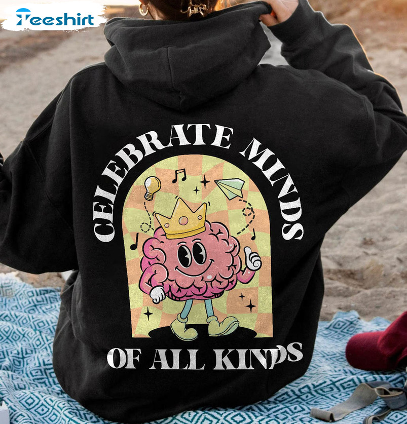 Celebrate Minds Of All Kinds Sweatshirt, Autism Cute Short Sleeve Sweater