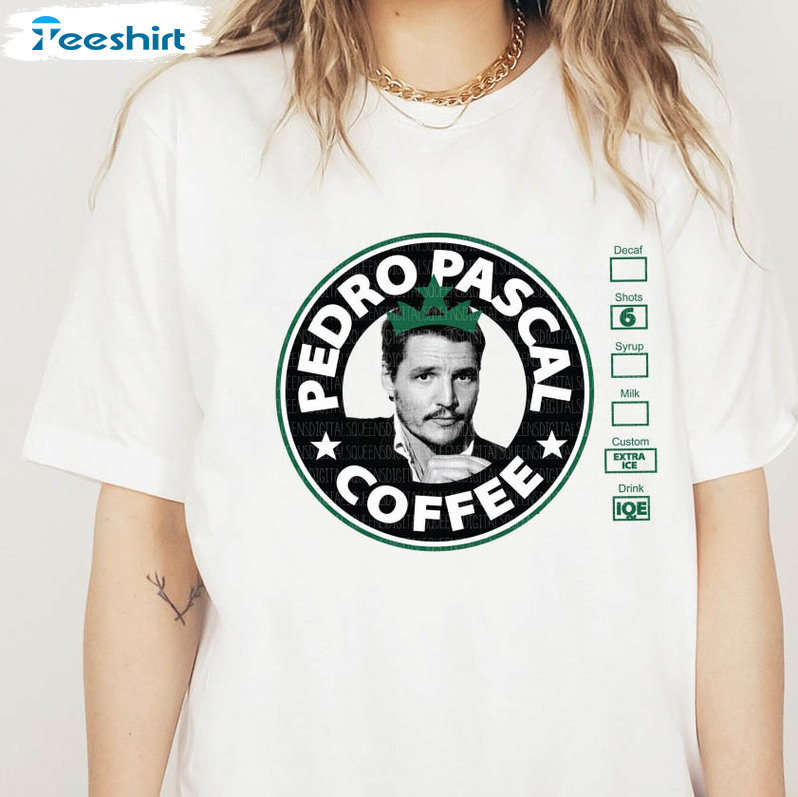 Pedro Pascal Coffee Shirt, Actor Pedro Pascal Sweatshirt Unisex Hoodie