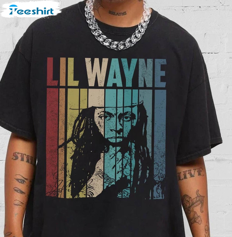 Lil Wayne Trendy Shirt, Vintage Hip Hop Short Sleeve Tee Tops