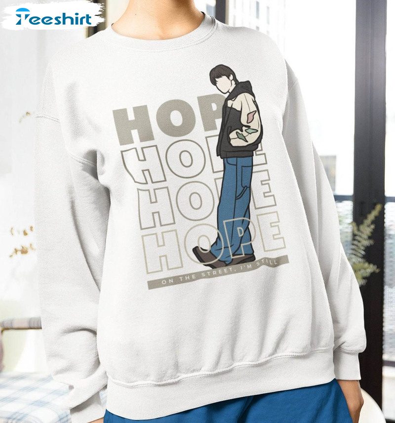 Jhope On The Street Shirt, Kpop Army Long Sleeve Unisex Hoodie