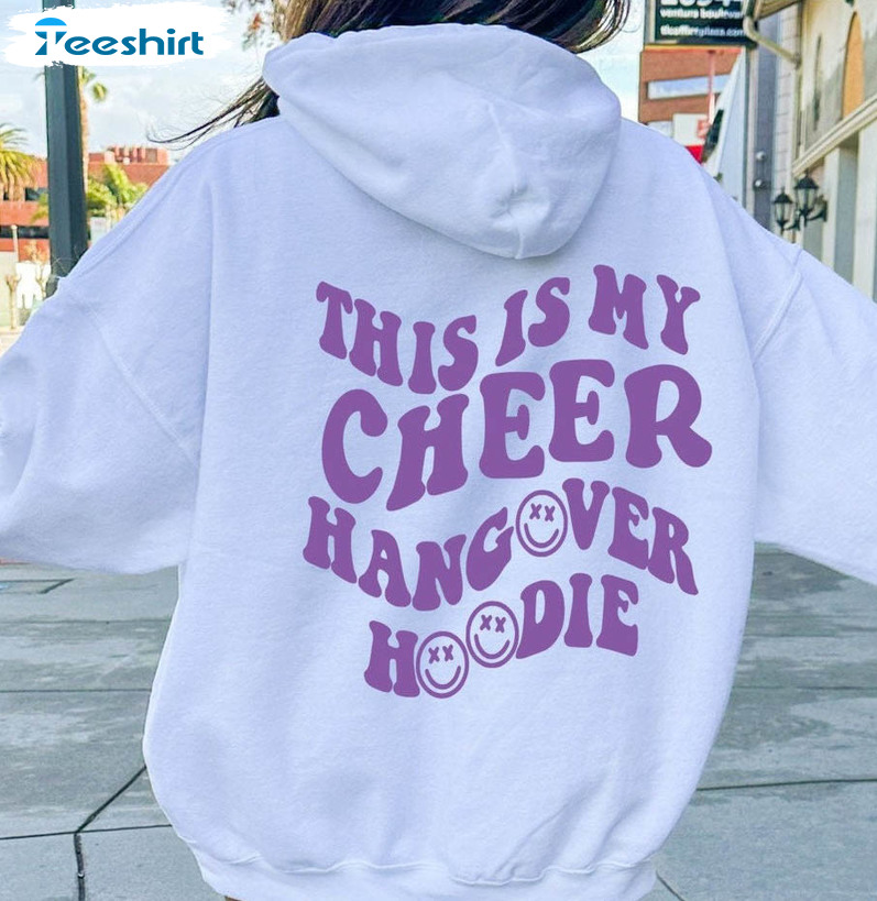 This Is My Cheer Hangover Hoodie, Trendy Short Sleeve Tee Tops