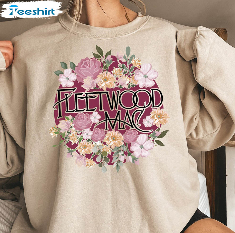 Fleetwood Mac Sweatshirt, Stevie Nicks Floral Unisex Hoodie Long Sleeve