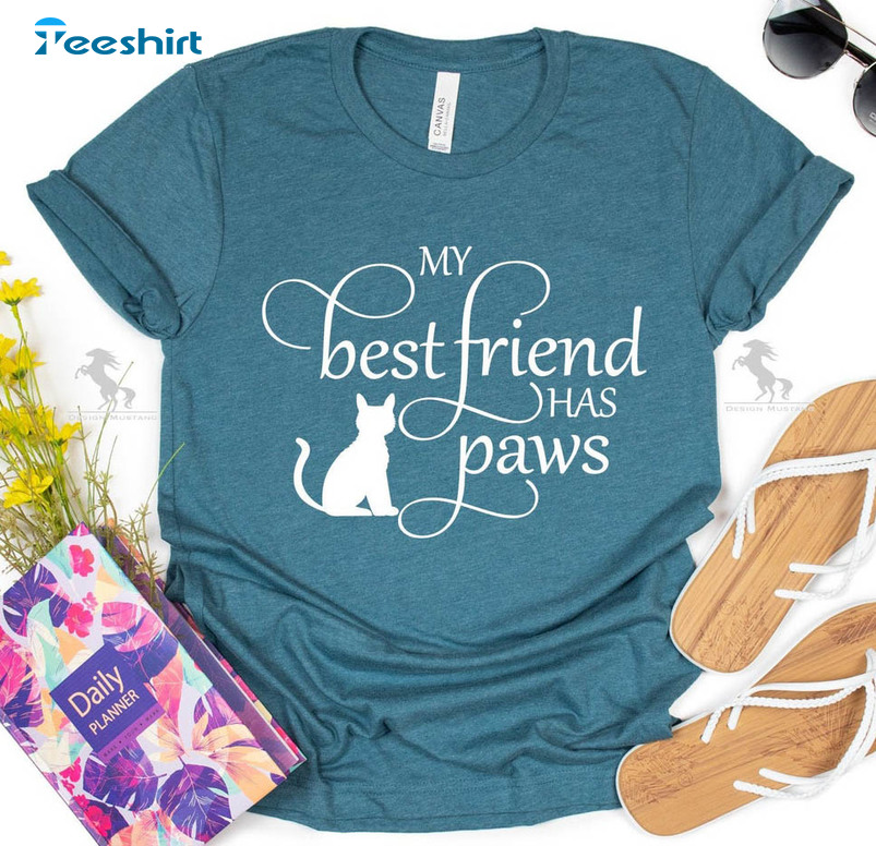 My Best Friend Has Paws Vintage Shirt, Animal Lover Short Sleeve Sweatshirt