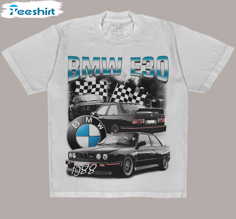 BMW E30 M3 Shirt, Vintage Short Sleeve Sweatshirt