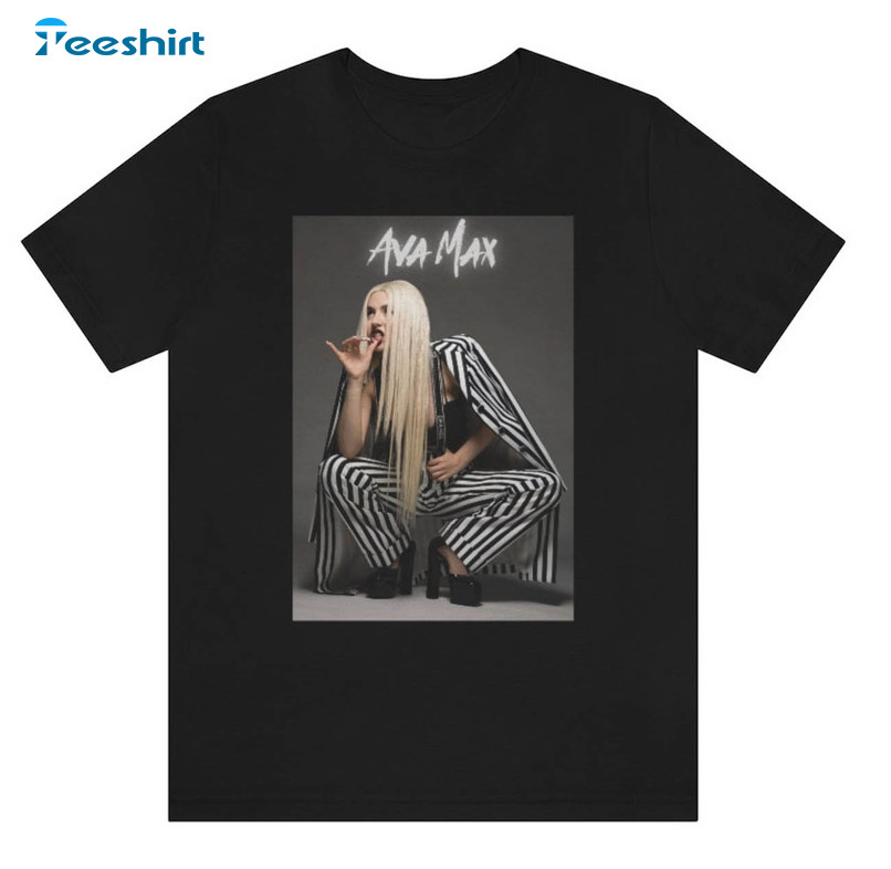 Ava Max Aesthetic Shirt, Minimalist Music Short Sleeve Long Sleeve