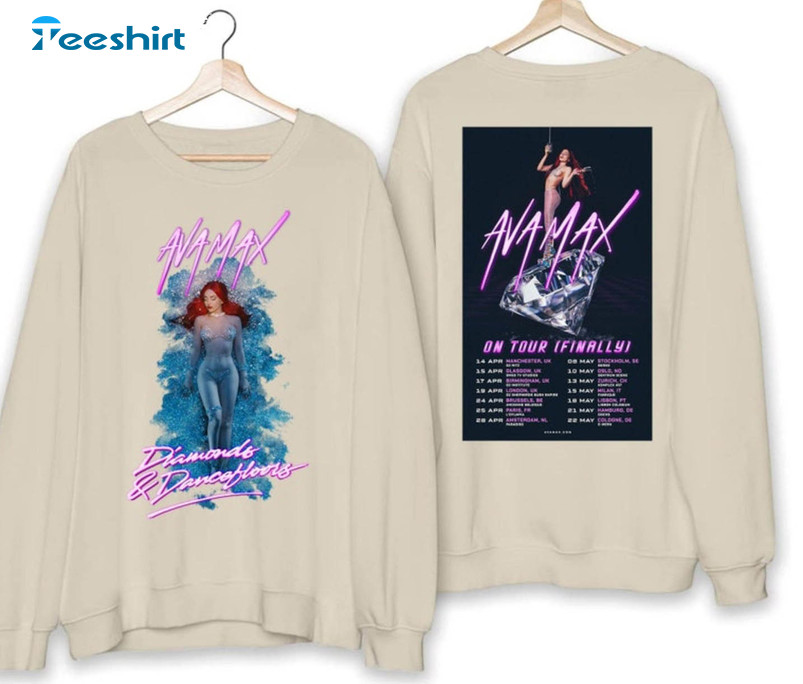 Ava Max 2023 Tour Trendy Shirt, Diamonds And Dancefloors 2023 Short Sleeve T-shirt