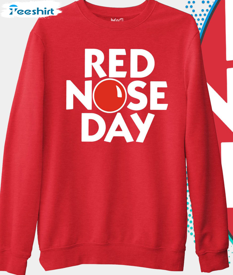 Red Nose Day Cute Shirt, Trendy Short Sleeve Long Sleeve