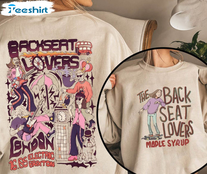 Vintage The Backseat Lovers 2023 Tour Shirt, Trendy America Tour Unisex Hoodie Short Sleeve