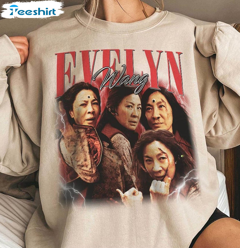 Evelyn Wang Shirt, Vintage Movies Short Sleeve Sweater