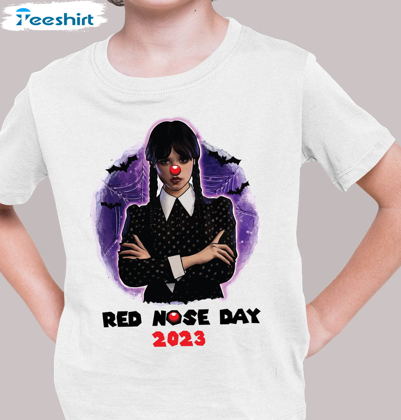 Red Nose Day 2023 Funny Scary Shirt, School Comic Relief Dress Up Long Sleeve Short Sleeve