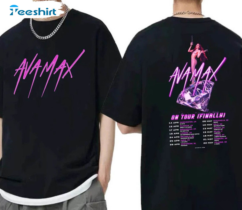 Diamonds And Dancefloors 2023 Tour Shirt, Trendy Ava Max Concert 2023 Short Sleeve Unisex T-shirt
