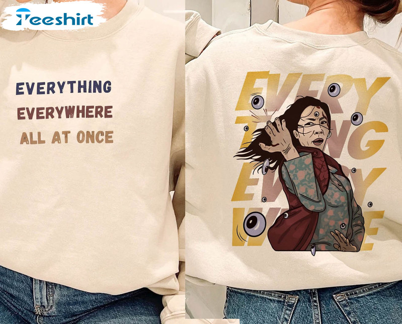 Everything Everywhere All At Once Shirt, Trendy Best Picture 2023 Short Sleeve Sweater