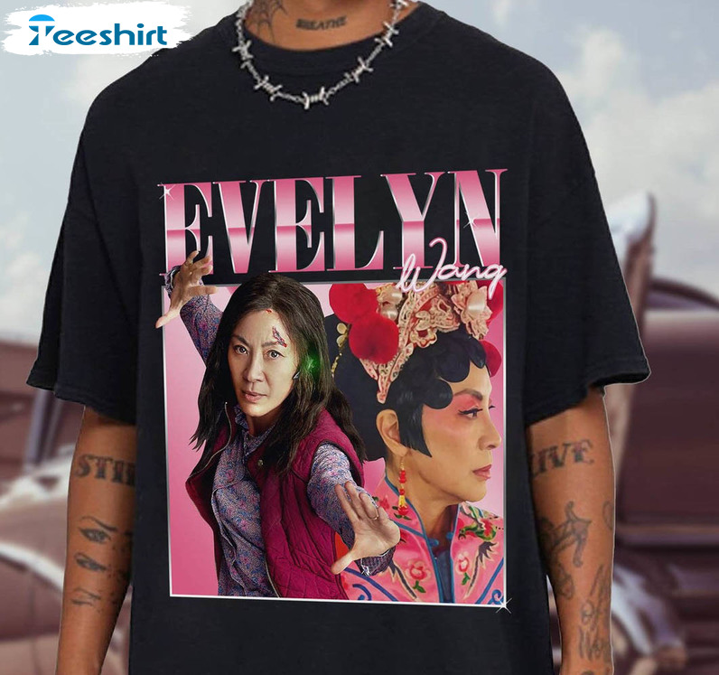 Evelyn Wang Shirt, Trendy Everything Everywhere All At Once Unisex Hoodie Long Sleeve