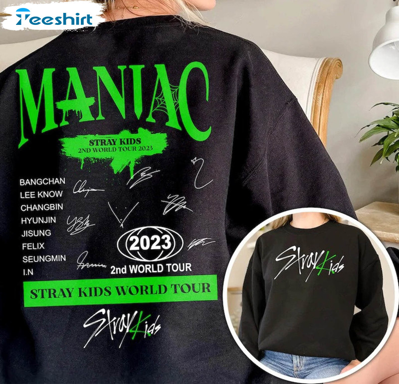 Maniac World Tour Sweatshirt, Trendy Music Tee Tops Sweatshirt