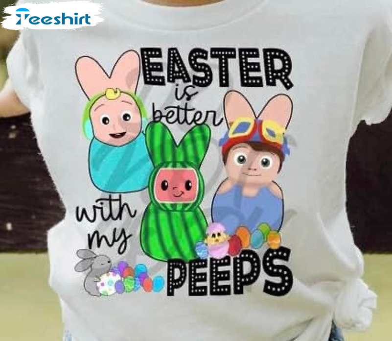 Easter Is Better With My Peeps Shirt, Funny Easter Long Sleeve Sweatshirt