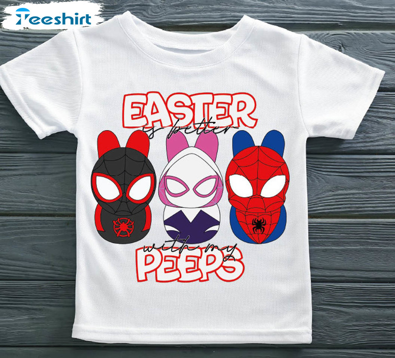 Easter Is Better With My Peeps Shirt, Superhero Peeps Unisex Hoodie Unisex Hoodie