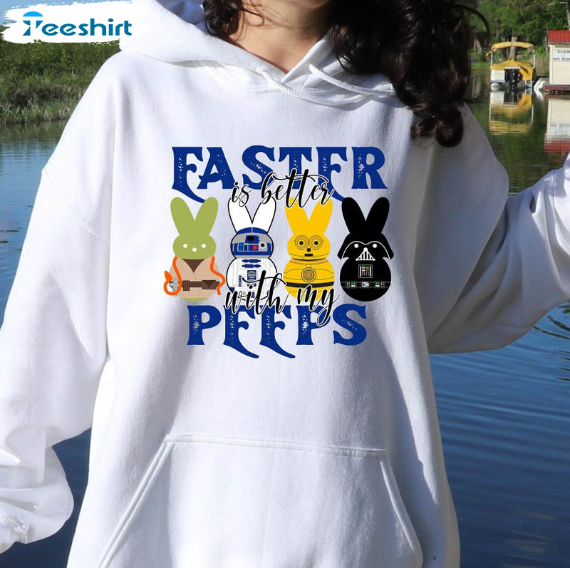 Easter Is Better With My Peeps Shirt , Funny Easter Superhero Unisex T-shirt Long Sleeve