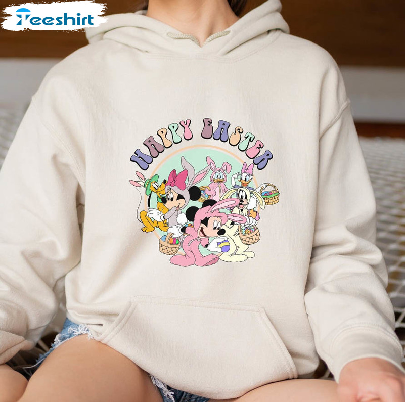 Disney Characters Happy Easter Shirt, Funny Easter Life Bunny Long Sleeve Unisex T-shirt