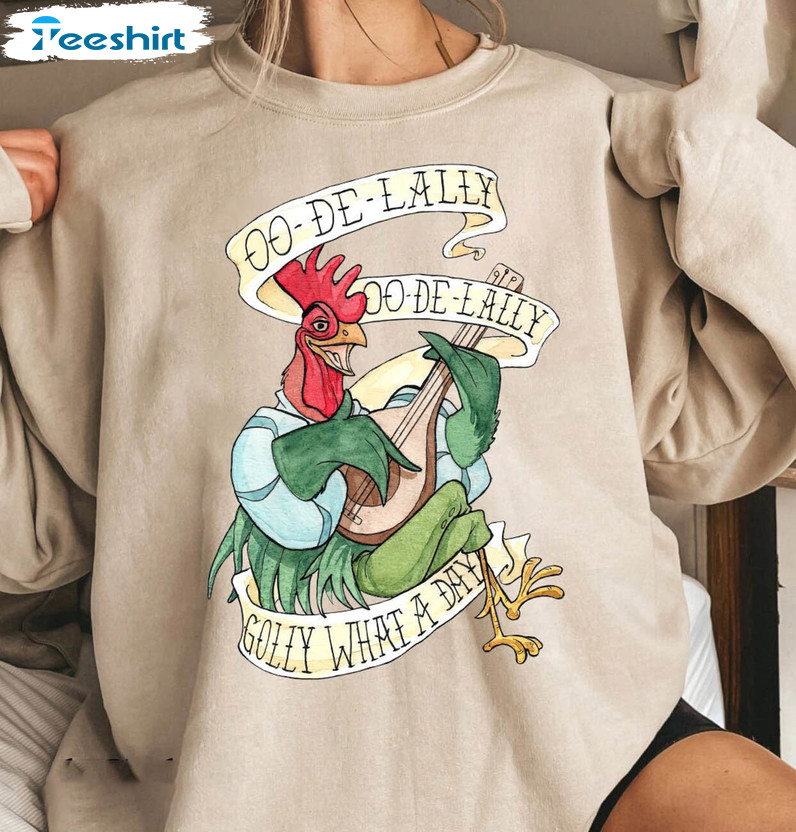 Golly What A Day Shirt, Disney Robin Hood Alan A Dale Rooster Long Sleeve Hoodie