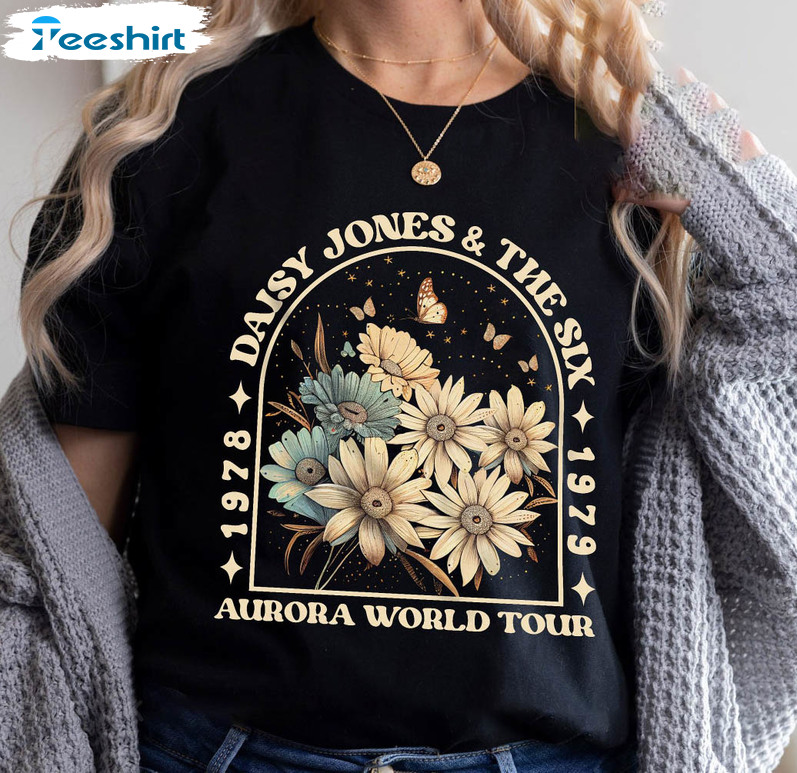 Wildflower Aurora Concert Shirt, Boho Daisy Jones And The Six Crewneck Unisex Hoodie