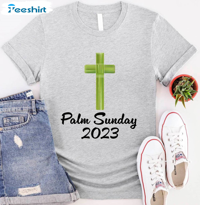 Palm Sunday Shirt , Christian Cross Long Sleeve Unisex Hoodie