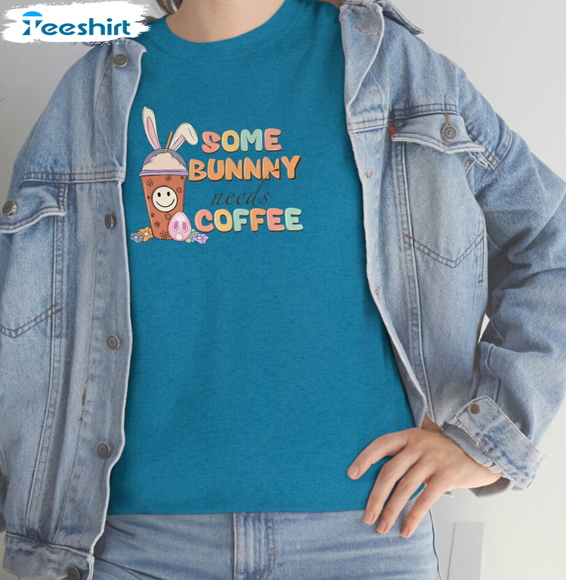 Some Bunny Needs Coffee Vintage Sweatshirt, Unisex Hoodie