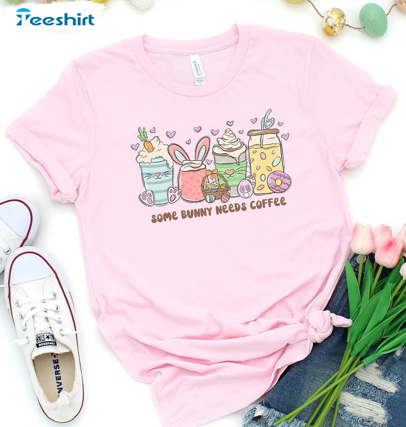 Easter Funny Shirt, Some Bunny Needs Coffee Unisex T-shirt Unisex Hoodie