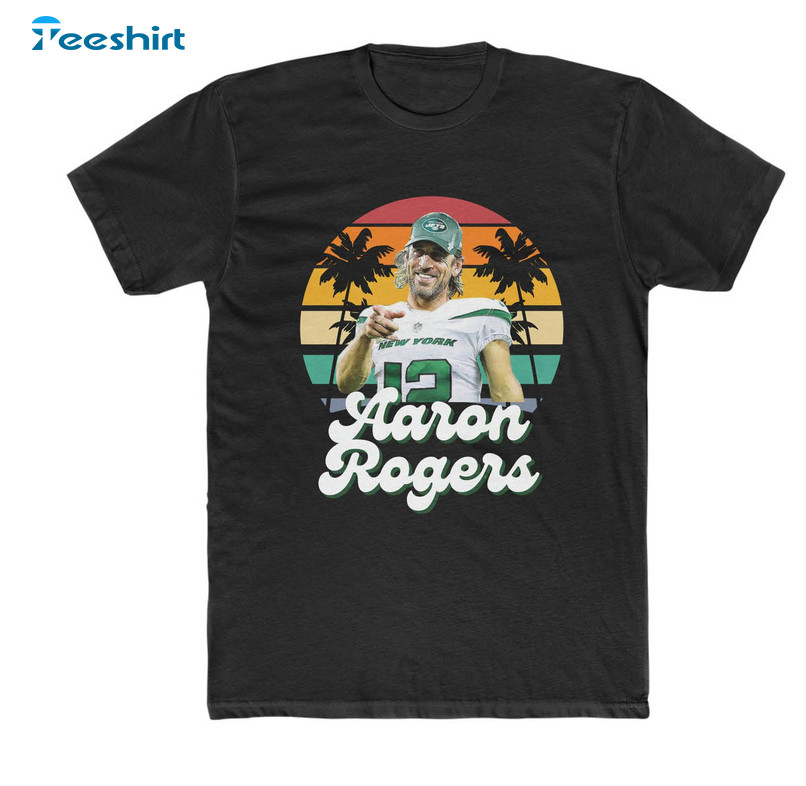 Aaron Rodgers Jets Shirt, Retro Ny Jet Crewneck Unisex T-shirt