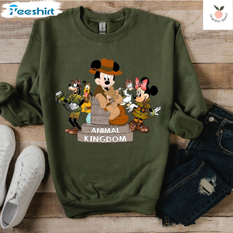 Disney Animal Kingdom Funny Shirt, Mickey Safari Long Sleeve Unisex Hoodie