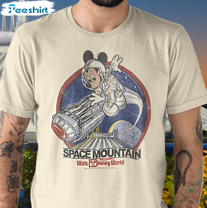 Space Mountain Funny Shirt, Mickey Astronaut Tee Tops Unisex Hoodie