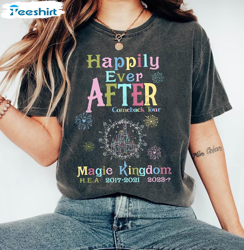 Retro Happily Ever After Come Back Tour Shirt, Disneyworld Tee Tops Long Sleeve