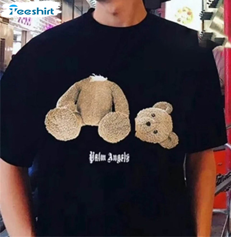 Palm Angels Bear Shirt, Teddy Bear Tee Tops Sweatshirt