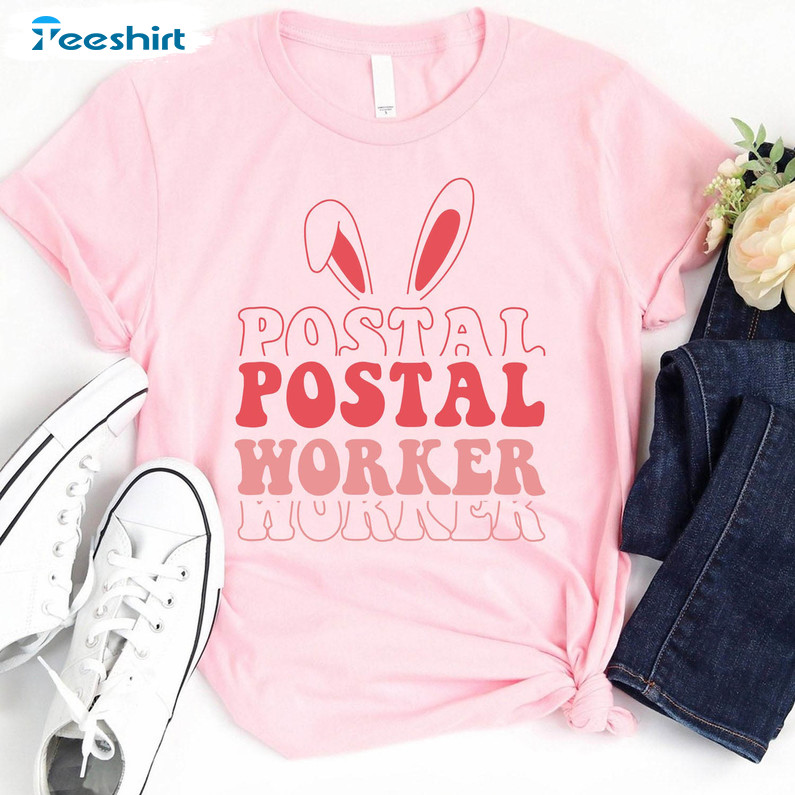 Easter Postal Worker Shirt, Retro Mail Carrier Unisex Hoodie Tee Tops