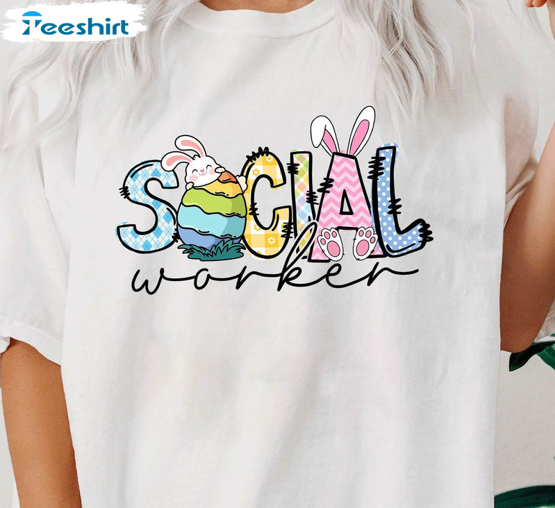 Easter Social Worker Trendy Shirt, Easter Day Sweatshirt Crewneck