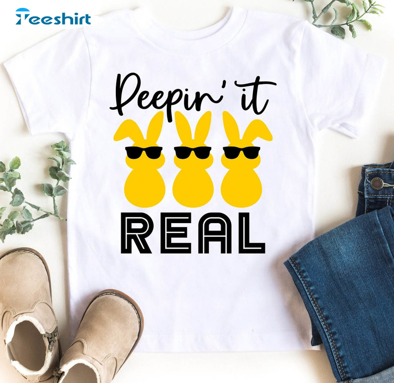 Peepin It Real Shirt, Easter Bunny Unisex Hoodie Crewneck