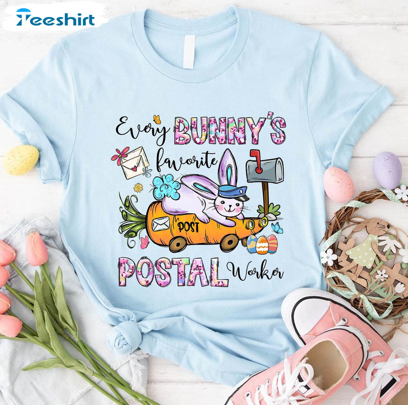 Postal Worker Easter Shirt, One Hoppy Postal Worker Tee Tops Unisex T-shirt