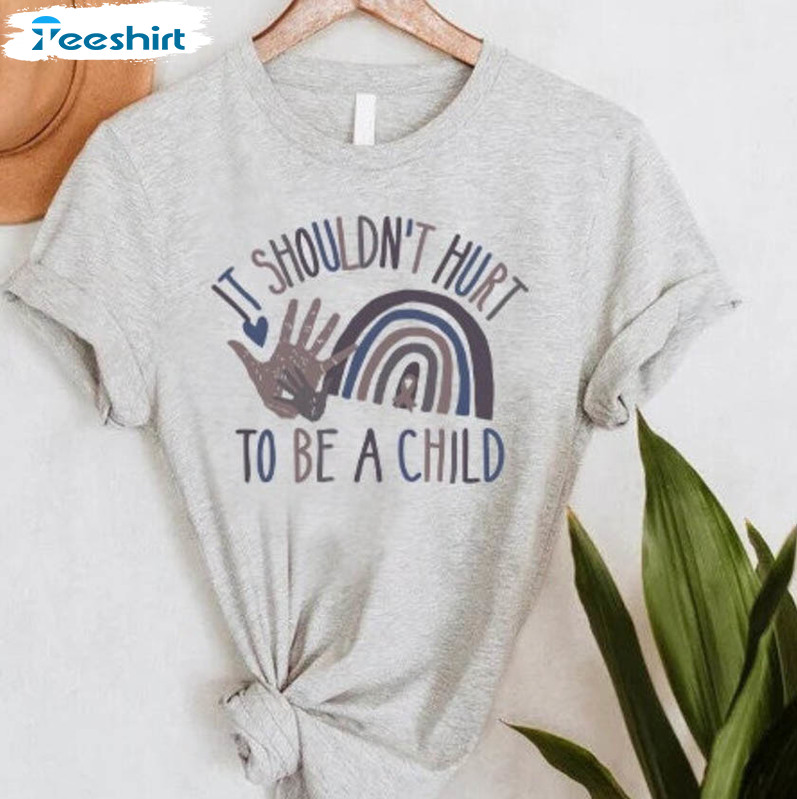 Child Abuse Awareness Shirt , Rainbow Vintage Sweatshirt Crewneck