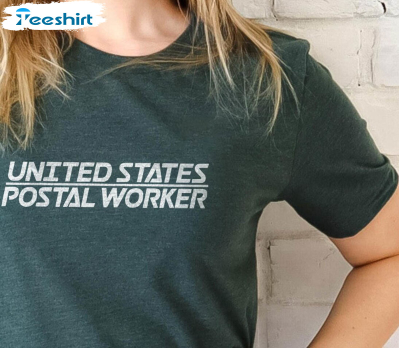 United States Postal Service Shirt, Postal Carrier Worker Crewneck Short Sleeve