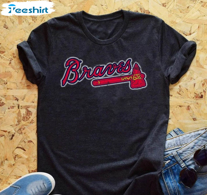 Atlanta Braves Shirt, Vintage Baseball Crewneck Unisex Hoodie