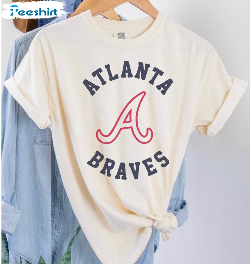 Atlanta Braves Sweatshirt, Braves Baseball Unisex Hoodie Long Sleeve