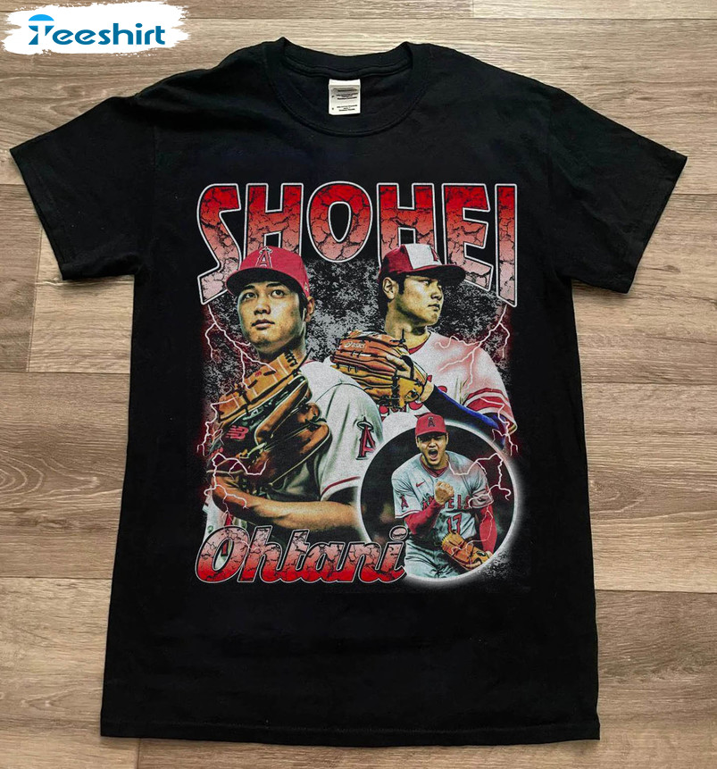 Shohei Ohtani Vintage Shirt, Ohtani Face Sweaterunisex T-shirt