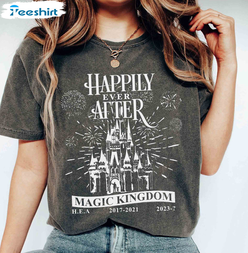 Happily Ever After Come Back Tour Shirt, Disneyland Crewneck Short Sleeve