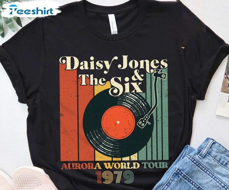 Vintage Daisy Jones And The Six Shirt, Aurora World Tour 1979 Short Sleeve Long Sleeve