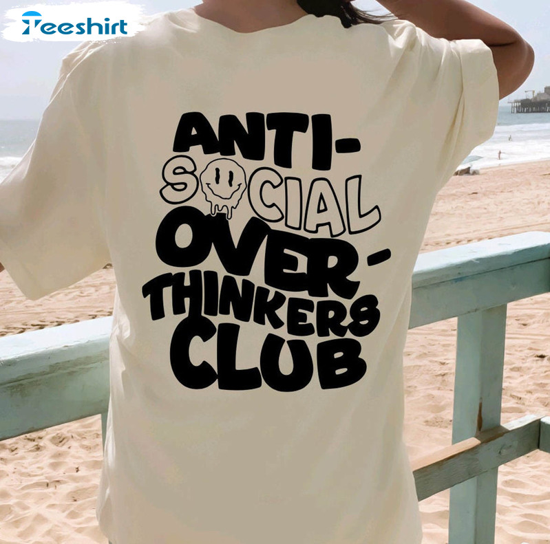 Antisocial Overthinkers Club Vintage Sweatshirt, Unisex Hoodie