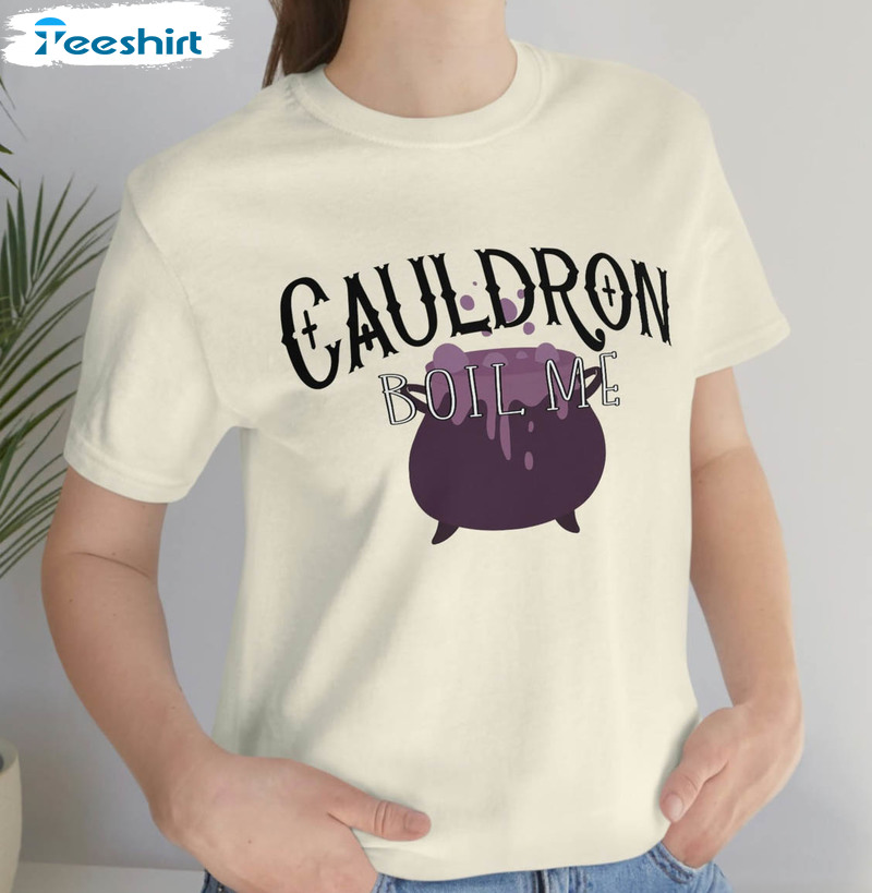 Cauldron Boil Me Trendy Shirt, Vintage Tee Tops Short Sleeve