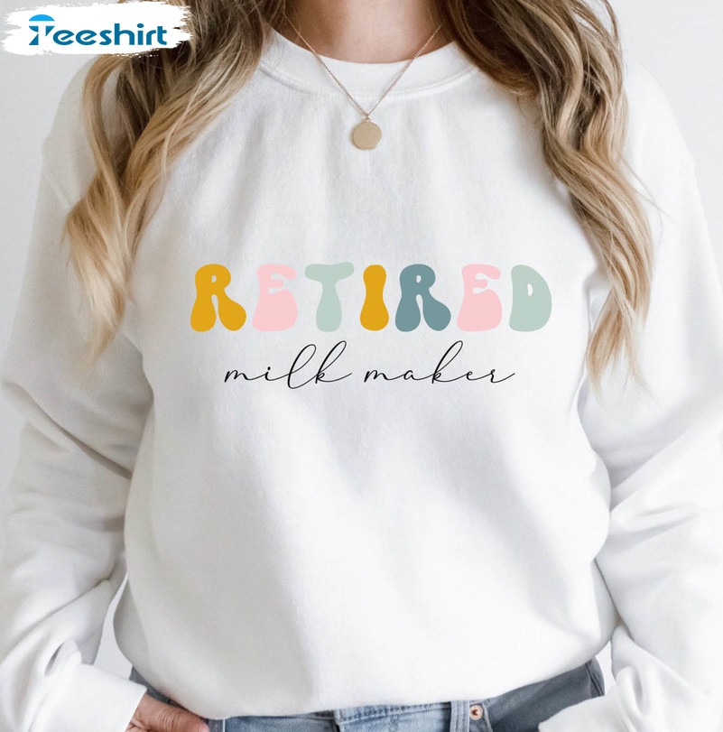 Retired Milk Maker Shirt, Colorful Short Sleeve Tee Tops