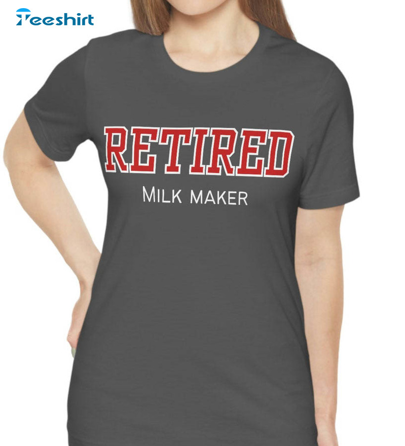 Retired Milk Maker Shirt, Vintage Tee Tops Short Sleeve